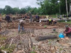 Sertu Ariyanto, Babinsa Koramil 03/Kaway XVI, Kawal Percepatan Pembangunan Koperasi Merah Putih di Desa Pungkie