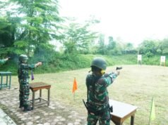 Korem 012/Teuku Umar Laksanakan Latihan Menembak Pistol untuk Tingkatkan Kesiapsiagaan