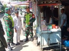 Koramil 1001-06/Amuntai Utara Bersama Menwa dan Linmas Gelar Patroli Cipta Kondisi di Haur Gading