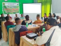 Perkuat Sinergi Lintas Sektor, Babinsa Koramil 1612-01/Ruteng Hadiri Rapat Koordinasi di Puskesmas La’o