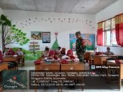 Dukung Kesehatan Anak, Babinsa Ranteangin Pantau Pemberian Makanan Bergizi di SDN 1 Wawo