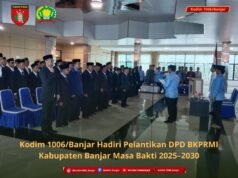 Kodim 1006/Banjar Hadiri Pelantikan DPD BKPRMI Kabupaten Banjar Masa Bakti 2025–2030