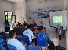 Dukung Pelayanan Masyarakat, Babinsa Lokpaikat Ikut Rapat Lintas Sektor