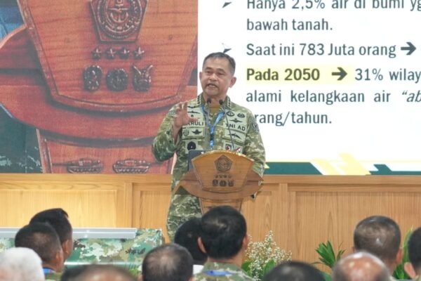 Kepala Staf Angkatan Darat (Kasad) Jenderal TNI Maruli Simanjuntak, M.Sc., dalam Apel Komandan Satuan (Dansat) TNI Tahun Anggaran 2026