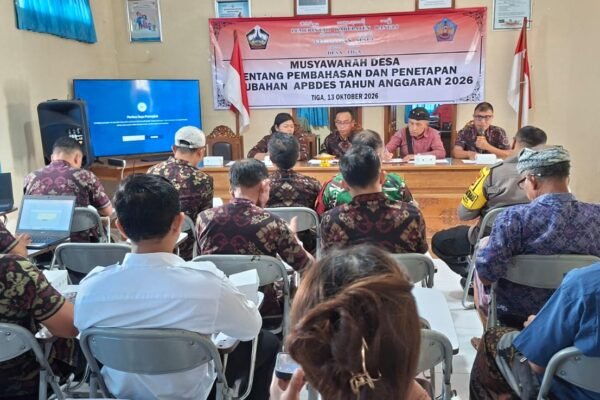 Rapat Koordinasi Desa Tiga untuk Penyusunan Rencana APBDes 2026