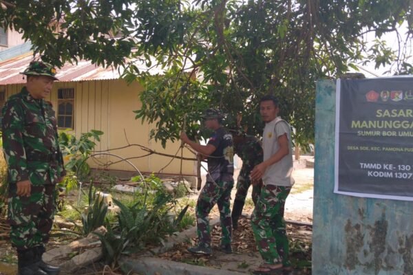 Pekerjaan TMMD Poso Dimulai dengan Menyiapkan Lahan di Desa Soe