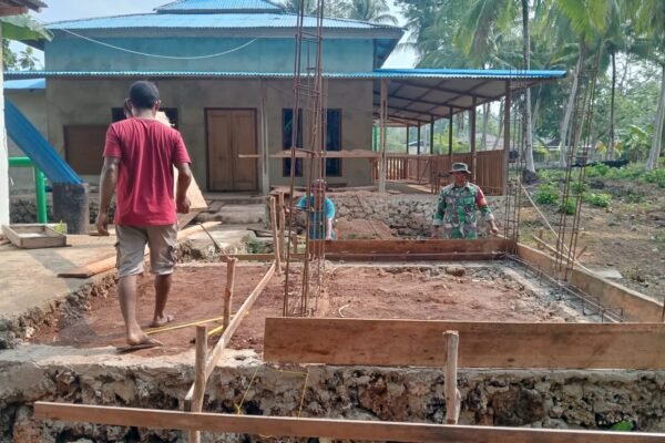 Satgas TMMD Perkuat Pembangunan Fasilitas Ibadah di Desa Kacepi