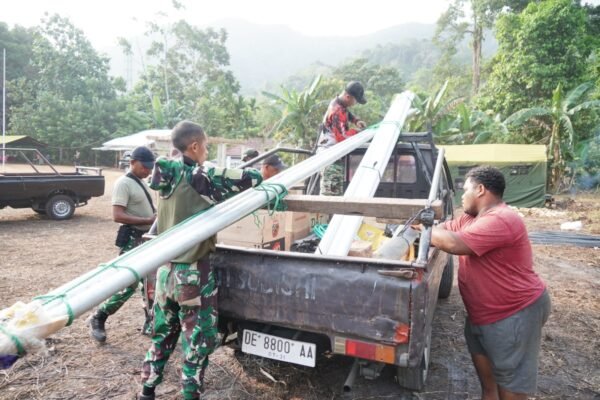 Satgas TMMD Mulai Distribusi Bahan Konstruksi untuk Pembangunan di Ambon