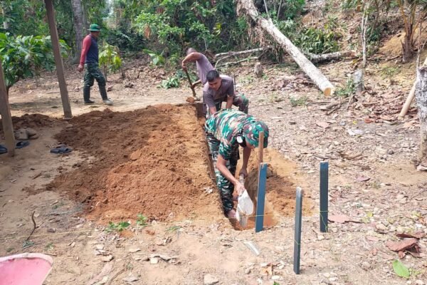 Satgas TMMD Kodim 1307/Poso Awali Proyek RTLH dengan Penggalian Pondasi