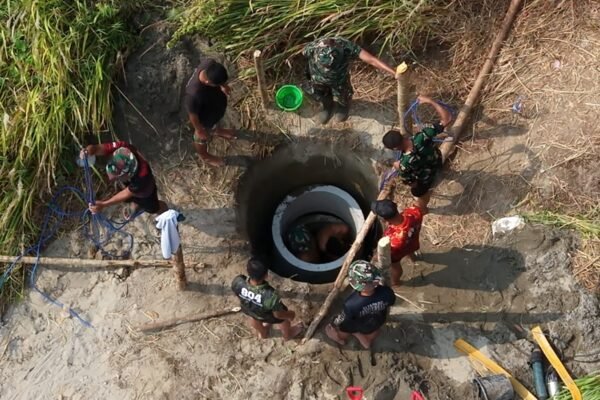 Puskesmas Wanggar Sari Dapatkan Akses Air Bersih Melalui Program TNI Manunggal